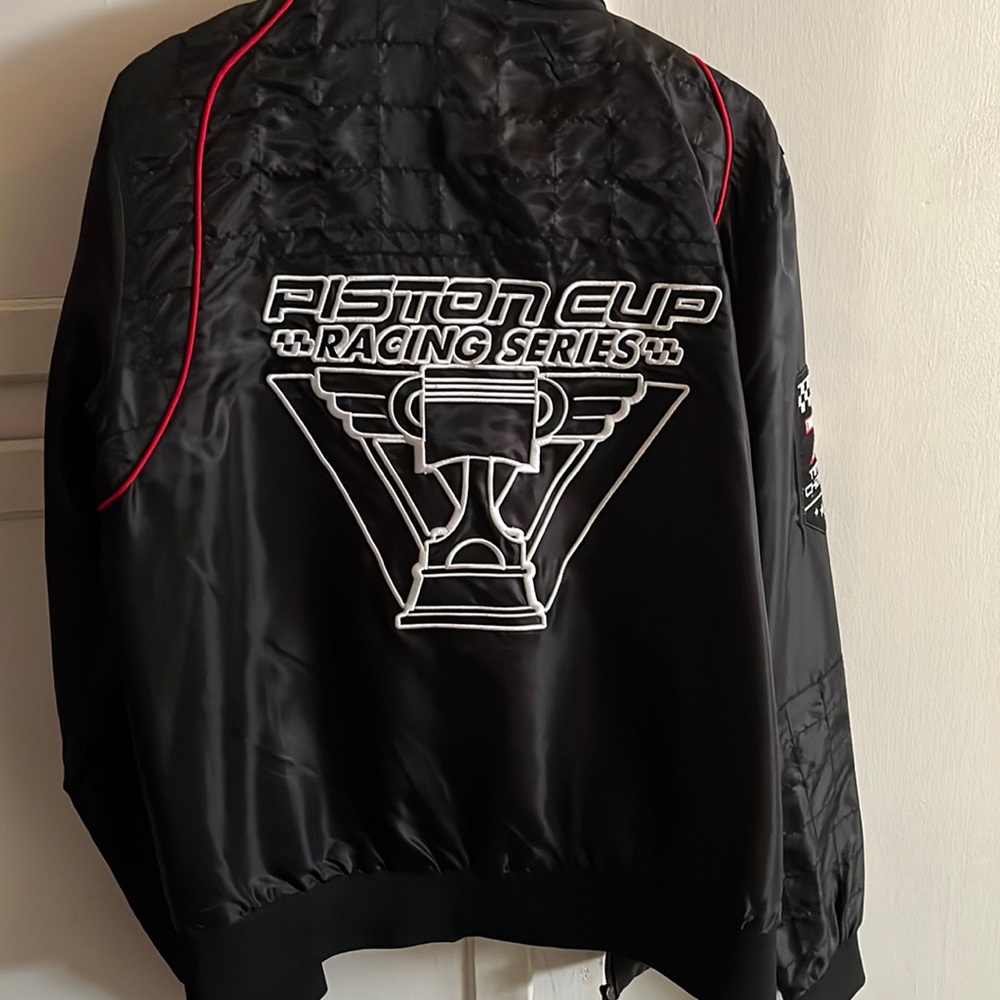 Lightning McQueen jacket. Great Halloween costume